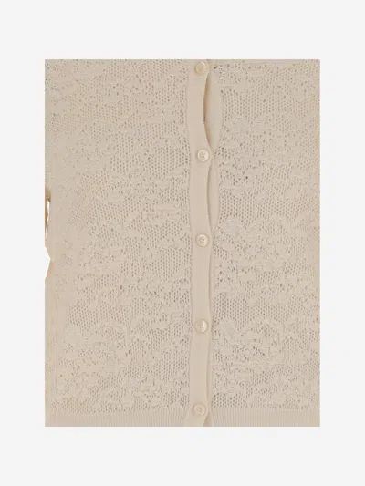 Chloé Twin Set In Cotton And Silk Knit In Yellow