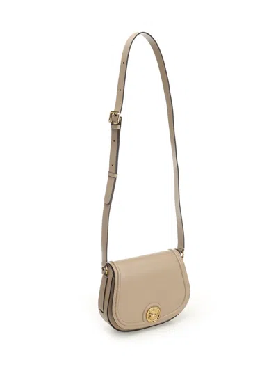 Chloé Saddle Horse Medal Bag In Hammered Pink Leather