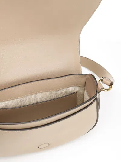 Chloé Saddle Horse Medal Bag In Hammered Pink Leather