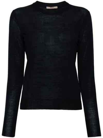 Nuur Long Sleeves Round Neck Sweater In Blue