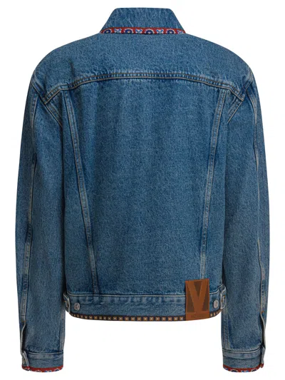 Valentino Jackets Light Blue In Black