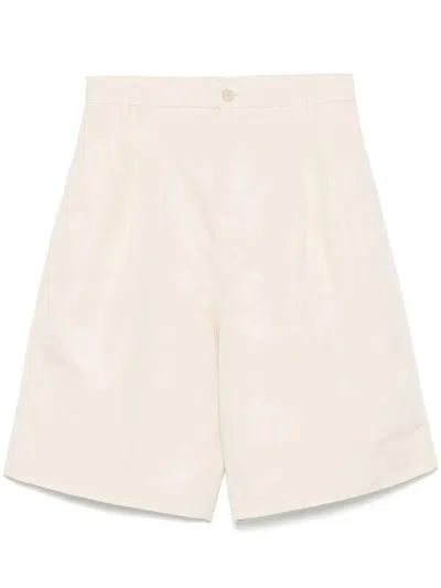 Filippa K Beige Linen And Cotton Blend Shorts