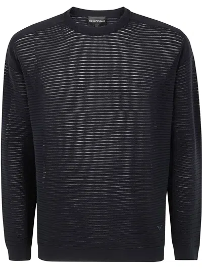 Emporio Armani Suéter Cuello Redondo - Azul