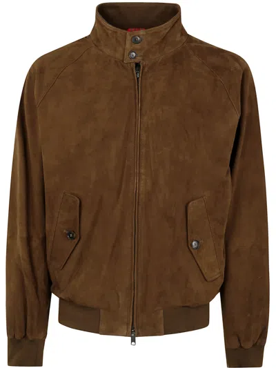 Baracuta Bomber Jacket Checked Lining In Brown
