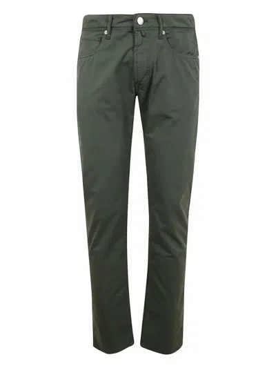 Incotex Blue Division 5 Pockets Denim Stretch In Green