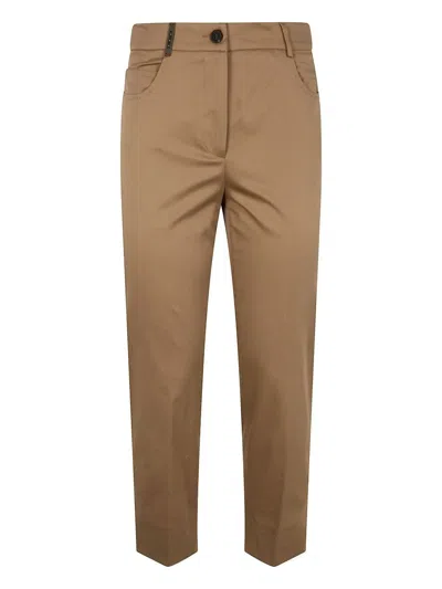 Peserico Light Cotton Satin Stretch Trousers