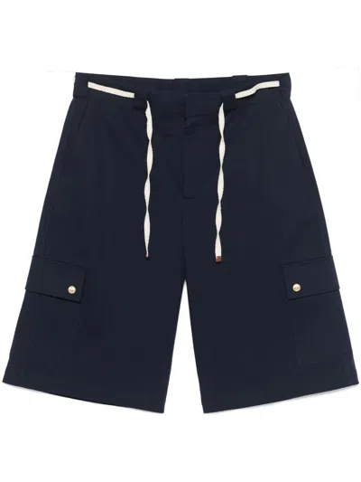Drôle De Monsieur Le Short Workwear Chevron By Drole De Monsieur In Blue