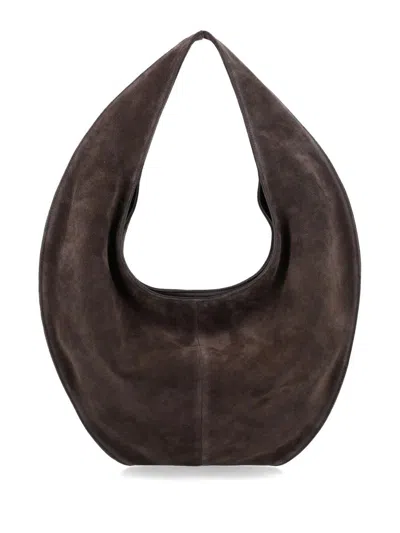 Maeden Suede Market Tote Shoulder Bag In Brown