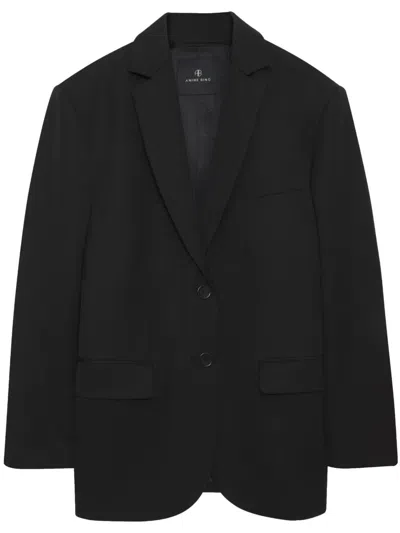 Anine Bing Quinn Single-breasted Wool Blazer