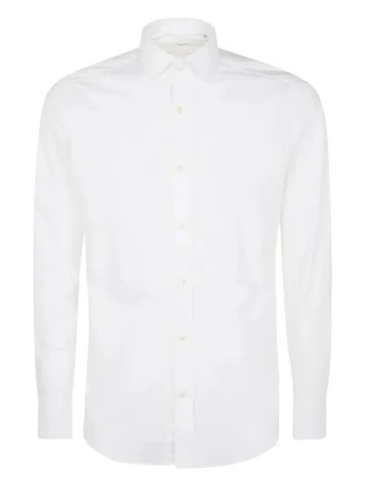 Tintoria Mattei Button-down Long-sleeve Shirt In White