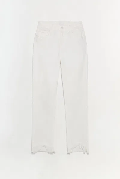 Simkhai Women's River Straight Leg Denim Pants In Distressed White