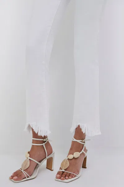 Simkhai Women's River Straight Leg Denim Pants In Distressed White