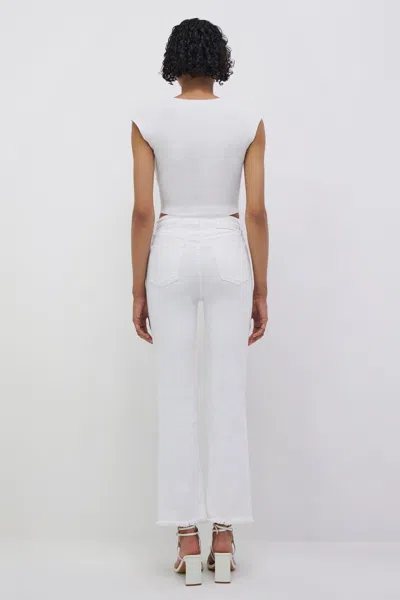Simkhai Women's River Straight Leg Denim Pants In Distressed White