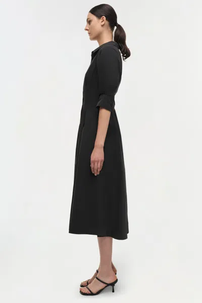 Simkhai Jazz Pintuck Midi Dress In Black