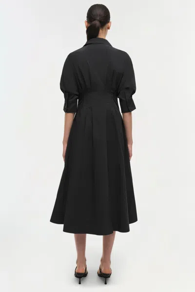 Simkhai Jazz Pintuck Midi Dress In Black