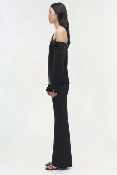 Simkhai Smikhai Alice Draped One Shoulder Top In Black