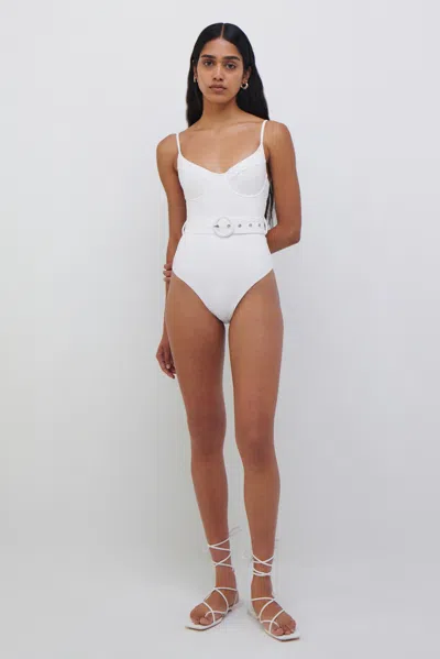 Simkhai Women's Signature Noa Swimsuit In White
