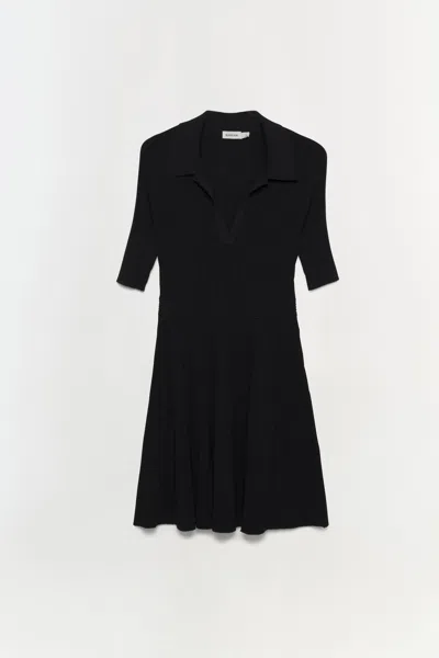 Simkhai Women's V-neck Short Sleeve Signature Patricia Dress In Black