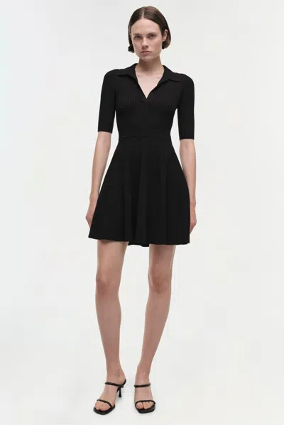 Simkhai Women's V-neck Short Sleeve Signature Patricia Dress In Black