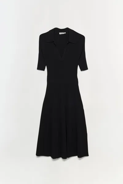 Simkhai V-neck Signature Pati Dress In Black