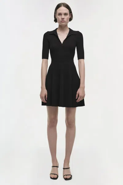 Simkhai Women's V-neck Short Sleeve Signature Patricia Dress In Black
