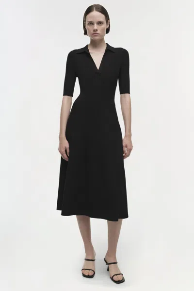 Simkhai V-neck Signature Pati Dress In Black