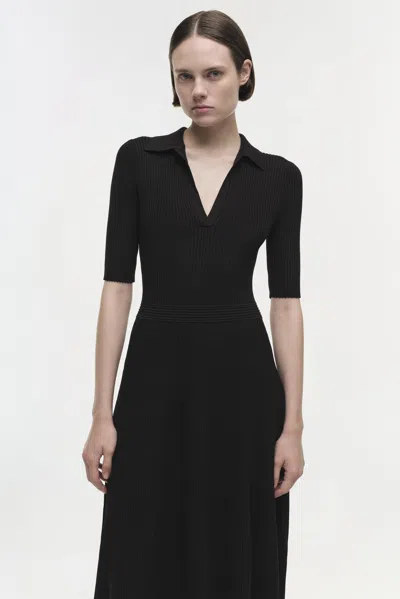 Simkhai V-neck Signature Pati Dress In Black