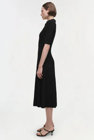 Simkhai V-neck Signature Pati Dress In Black