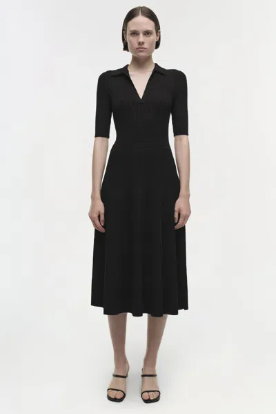 Simkhai V-neck Signature Pati Dress In Black