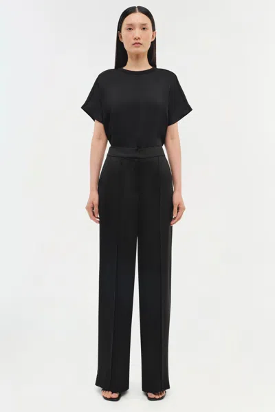 Simkhai Kyra High-waisted Crepe Trousers In Black