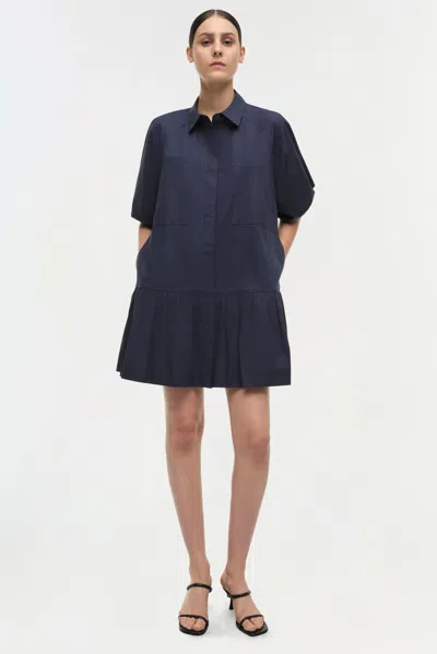Simkhai Women's Short Sleeve Crissy Dress In Midnight