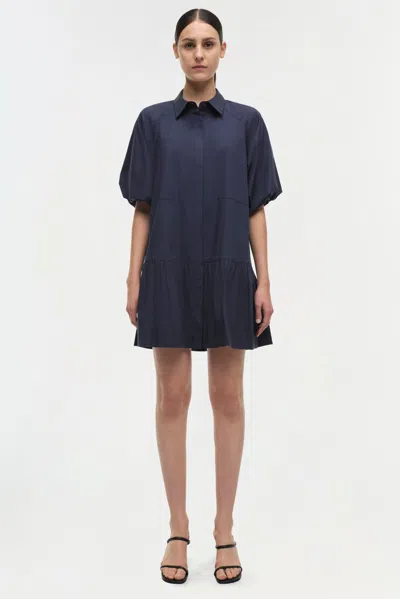Simkhai Women's Short Sleeve Crissy Dress In Midnight
