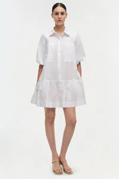 Simkhai Women's Short Sleeve Crissy Dress In White