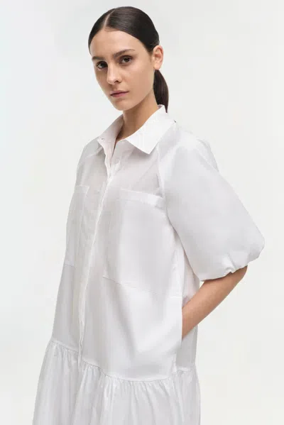 Simkhai Women's Short Sleeve Crissy Dress In White