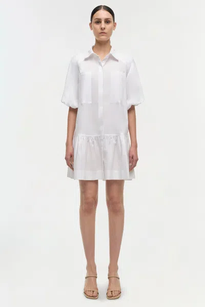Simkhai Women's Short Sleeve Crissy Dress In White
