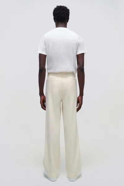 Simkhai Men's Knitted Short Sleeve Kellyn Top In Ivory In White