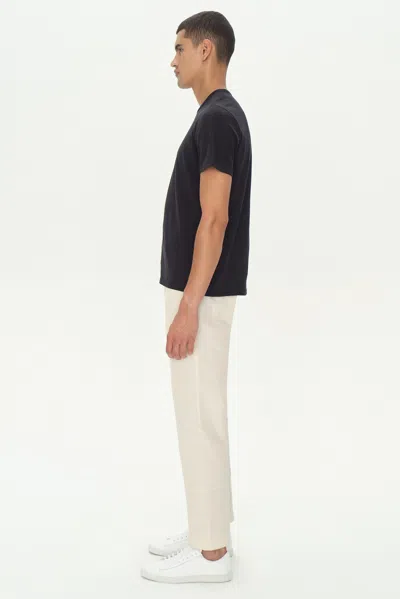 Simkhai Men's Knitted Smooth Cotton Crewneck In Black In Black