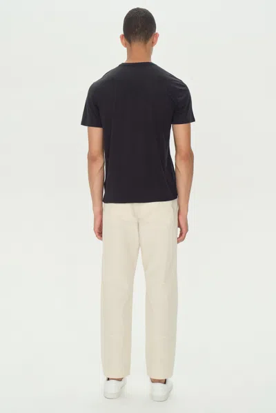 Simkhai Men's Knitted Smooth Cotton Crewneck In Black In Black