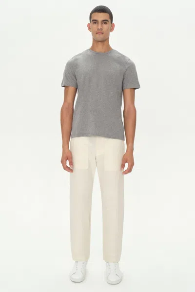 Simkhai Men's Knitted Smooth Cotton Crewneck In Heather Grey In Gray