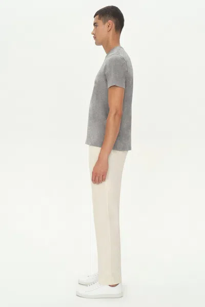 Simkhai Men's Knitted Smooth Cotton Crewneck In Heather Grey In Gray