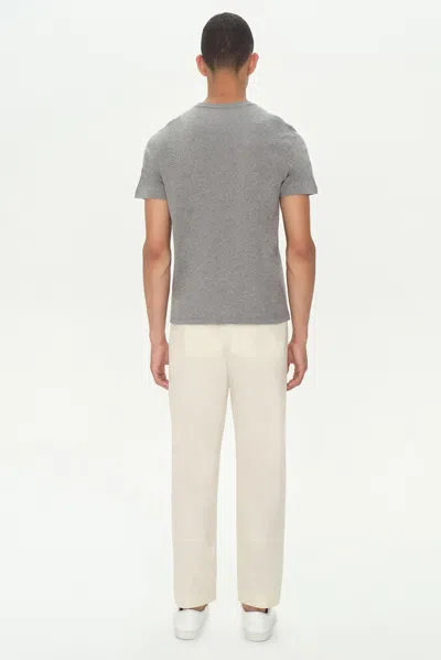 Simkhai Men's Knitted Smooth Cotton Crewneck In Heather Grey In Gray