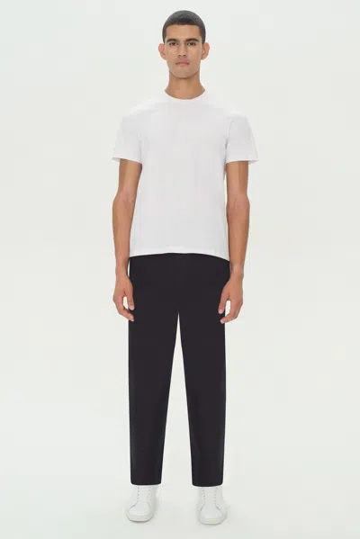 Simkhai Men's Knitted Smooth Cotton Crewneck In White In White