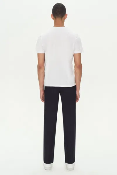 Simkhai Men's Knitted Smooth Cotton Crewneck In White In White