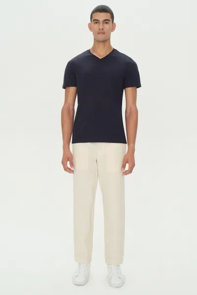 Simkhai Men's Knitted Cotton V Neck In Navy