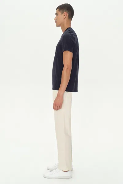 Simkhai Men's Knitted Cotton V Neck In Navy