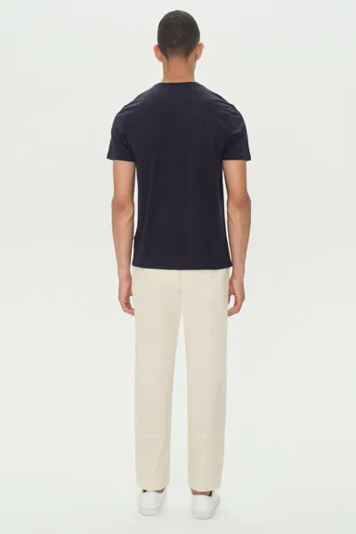 Simkhai Men's Knitted Cotton V Neck In Navy