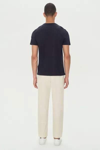 Simkhai Men's Knitted Cotton Crewneck In Navy