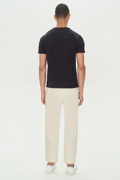 Simkhai Men's Knitted Smooth Cotton Crewneck In Black