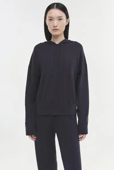 Simkhai Women's Knitted Cotton Cashmere Hoodie In Midnight
