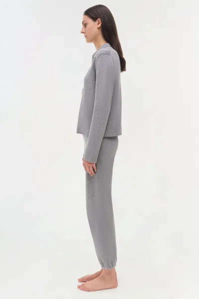 Simkhai Women's Knitted Cotton Cashmere Joggers In Heather Grey